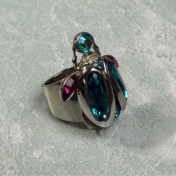 SWAROVSKI 1181261 TRANSLUCENT SCARAB BEETLE CRYSTAL RING SIZE US 5.5 - Picture 3 of 9